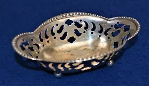 Ant 1900s Tiffany & Co. Makers 2620 sterling silver reticulated pierced nut dish - Picture 1 of 5