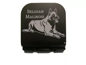 Belgian Malinois Down Full Body Laser Etched Aluminum Hat Clip Brim-it - Picture 1 of 9