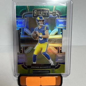 Select Stetson Bennett 2023 amarillo y verde troquelado Rookie Prizm - Imagen 1 de 2