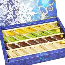 Diwali Gifts Indian Sweets - Pure Assorted Kaju Katlis - (800 gm)  Free shipping