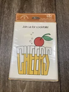 Tavola da disegno vintage biglietto di auguri cocktail invito applausi - Foto 1 di 3