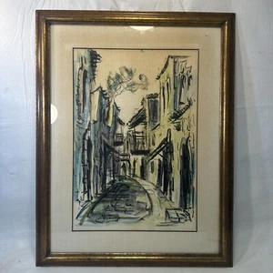 1964 Original Zvi Raphaeli Watercolor OLD JERUSALEM Signed - Picture 1 of 7