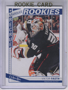 2013-14 O-Pee-Chee Anaheim Ducks Hockey Card #517 Viktor Fasth Rookie Card