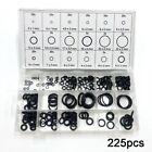 Black Rubber O Ring Washer Seal Assortment Kit Complete Set of 225 Pieces