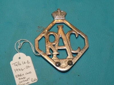 VINTAGE CAR BADGE AUTOMOBILIA COLLECTABLE TYPE 1 A .B 1946-1954 EMBLEM BUMPER - Image 1 of 4