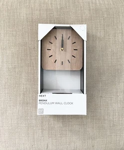 Next Black Bronx Pendulum Wall Clock/home Office Kitchen Clock Ornament Giftnew - Picture 1 of 7