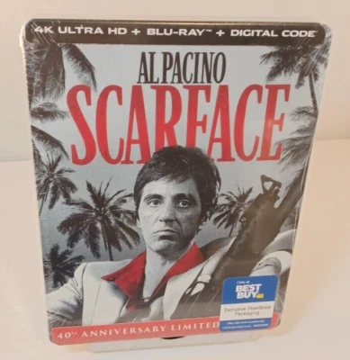 Scarface 40th anniversary 4K Steelbook  (4K+Blu-ray) NEW (Sealed)-Box Shipping - Image 1 of 4