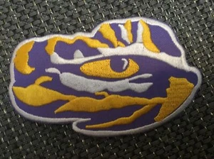 LSU TIGERS vintage iron on embroidered patch 4” X 2.25” - Picture 1 of 3