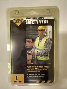 WESTERN SAFETY REFLECTIVE SAFETY VEST LARGE MIP GREEN - Picture 1 of 1