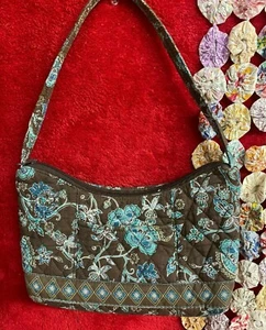Croft & Barrow Teal Brown White Cloth Purse - Picture 1 of 4