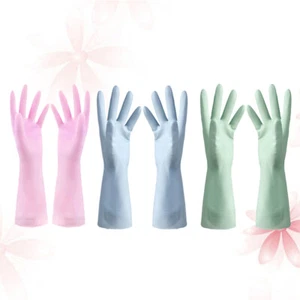 3 Pairs Geschirrspülhandschuhe Wasserdichte Dünner Handschuhschutz - Bild 1 von 12