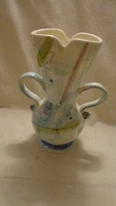Parker Kuhns VASE Studio Ceramic Art Pottery Eclectic Modern Color Decorated 7" - Picture 1 of 6