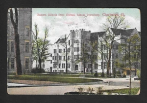 Charleston IL, Eastern Illinois State Normal School Dormitory, postcard 1909 - Picture 1 of 2