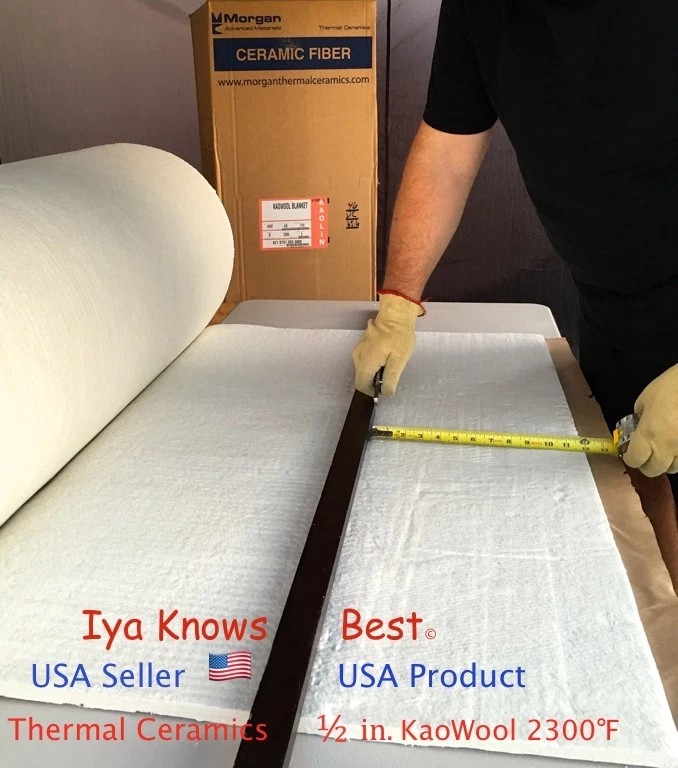 MORGAN THERMAL CERAMICS 1/2" Kaowool 4" x 20" Ceramic Fiber Blanket Insulation 8# Thermal Ceramics 2300F