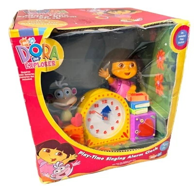 NEW Vintage 2002 Nick Jr Dora The Explorer Play-Time Singing Alarm Clock - Image 1 of 4