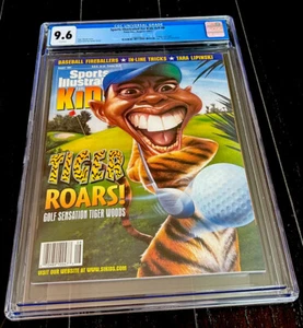 TIGER WOODS ROOKIE SPORTS ILLUSTRATED FOR KIDS POP 3 RARE NO Higher 1997 CGC 9.6 - Picture 1 of 3