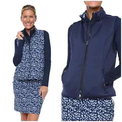 New Belyn Key Navy/Blue Reversible Vest UPF 50 Size Small - Image 1 of 4