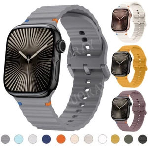 Correa de silicona pulsera para Apple Watch Series 10/9/8/7/6/5//4/3 SE Ultra 1 2 - Imagen 1 de 94