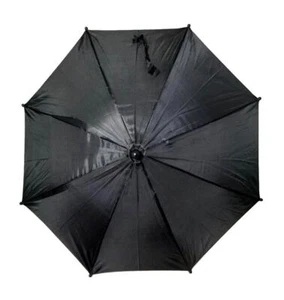 Black Second Line Parasol 16" or Kids Umbrella - Picture 1 of 3