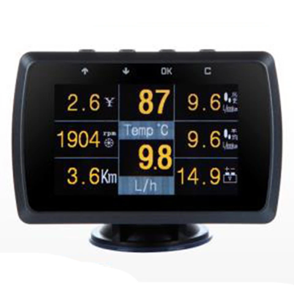 Coche OBD OBD2 Calibre HUD Consumo Temperatura Agua Pantalla Digital Accesorios Foto 1 de 1