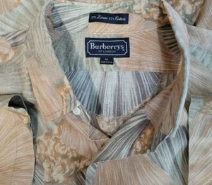 Burberry’s Of London Vintage 90's Hawaiian seashells Men's Size XL Shirt #W4 - Picture 1 of 10