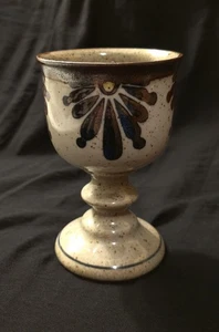 Retro Otagiri Speckled Stoneware Kelch Metallic Tropfglasur Japan 1970er - Bild 1 von 6