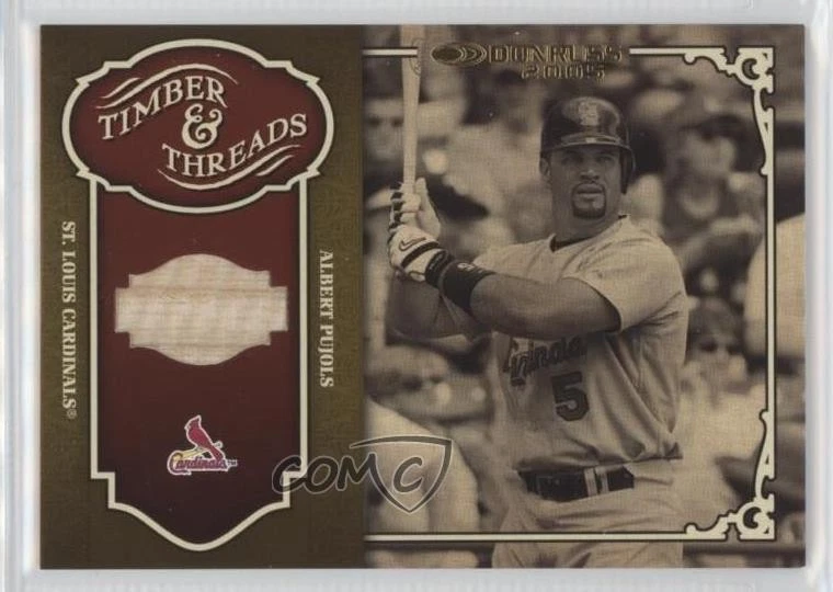 2005 Donruss Timber & Threads Bat Albert Pujols #TT-1 - Image 1 of 2