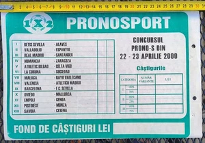 Romania, 2000, Vintage Lottery Advertising Poster - PRONOSPORT - Picture 1 of 1
