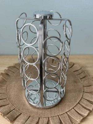 Keurig K Cup Holder 36 Coffee Pod Carousel Stand Chrome Lazy Susan Rotating - Image 1 of 4