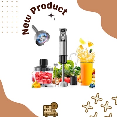 1200W Immersion Hand Stick Blender 5-in-1 Set with Whisk Frother Chopper Beaker - image 1 of 4