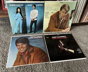 Lot Of 4 Glen Campbell Albums Vinyl LP Wichita Lineman Bobby Gentry NICE Records - Picture 1 of 2