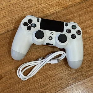 Genuine Sony Playstation 4 PS4 Controller White Original CUH-ZCT2E Cable - Picture 1 of 8