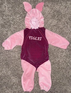 Disney Store Piglet Costume Size  6-12 months Hooded Body Suit - Warm - So Cute - Picture 1 of 4