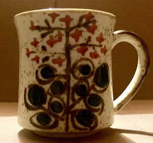 TAZA/TAZA DE CAFÉ JAPONESA OTAGIRI MCM GRES ESMALTADO VINTAGE AÑOS 70 DISEÑO ÁRBOL - Imagen 1 de 6