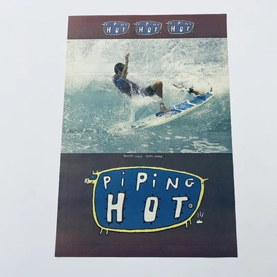 Vintage Piping Hot Surf Poster Original 1990s Print Ad Rare Advert + Free Post - image 1 of 4