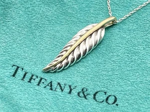 c407 selten 2003 Tiffany&co. Federkette 750/925 Silber Flügel limitiert Vintage - Bild 1 von 12