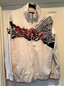 CHAQUETA ECKO UNLTD ESCRITURA TODOS LOS ERRORES GRAFITTI 1/4 CREMALLERA TALLA XL VINTAGE - Imagen 1 de 5