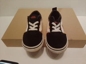 Kleinkind Jungen Vans Tennisschuhe Größe 7 mit Flammen - Bild 1 von 5
