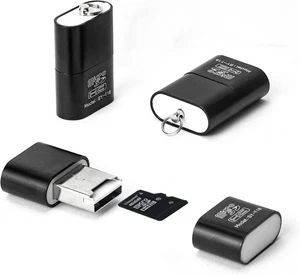 [3 Pack] Card Reader for Android,Micro SD to USB Adapter, TF Black  - Picture 1 of 7