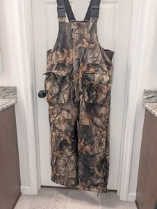 Remington Mens Large Mossy Oak Break Up Camo Hunting Bibs Overalls Insulated - Picture 1 of 10
