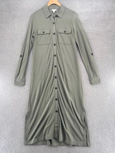 J Jill Dress Womens Extra Small English Moss Green Collar Shirt Long Sleeve NWT - Picture 1 of 13