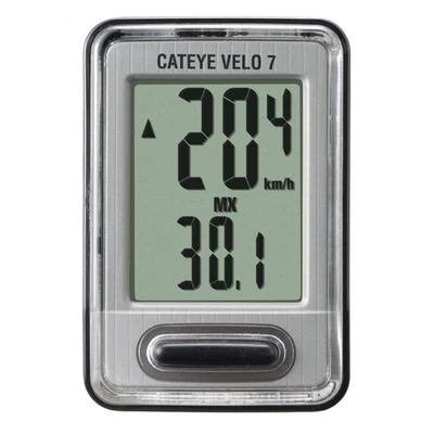 Ciclocomputer Cateye Velo 7 Cablato 7 Funzioni Strada Montagna Hybrid Speedo - Immagine 1 di 4