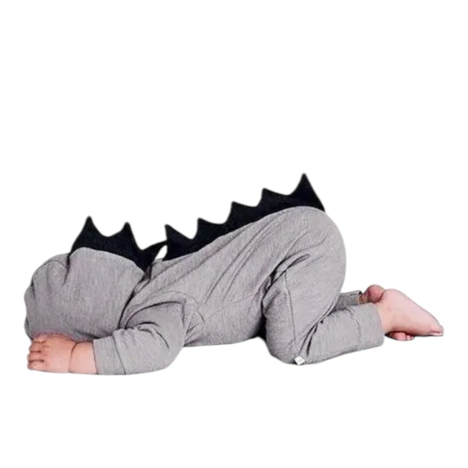 Costume dinosauro penisola bambino unisex 90 2T tuta intera zip grigio nuovo con etichette - Immagine 1 di 4