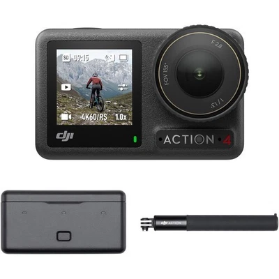 4K DJI Osmo Action 4 Camera Adventure Combo Kit- Includes many accessories - Image 1 of 4
