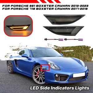 2X  Seitenblinker Blinker für Porsche 991 911 Boxster Cayman 981 718  Schwarz - Bild 1 von 8