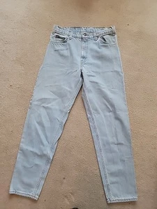 VTG Levis Jeans Mens Actual 33X32 550 Relaxed Tapered Made In USA 90s Orange Tab - Picture 1 of 24