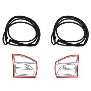 Pair Front Door Rubber Molding Weatherstrip LH+RH For 2006-11 Honda Civic Sedan - Picture 1 of 9