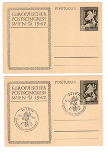 DR zwei PK/GA P 294 "POST" postf. und mit ET-SoSt Wien 12.10.42, nicht gelaufen - Bild 1 von 1