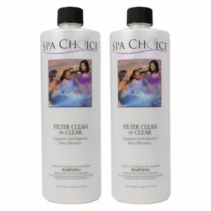 Spa Choice Filter Clean & Clear Spa & Hot Tub Filter Cleaner Chemical -2 x 1 Qt. - Picture 1 of 1