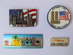 Imanes de nevera coleccionables del World Trade Center de Estados Unidos, Nueva York, Miami, Los Ángeles - Imagen 1 de 6